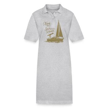 Voile, Voilier, Étoiles, Télescope - Robe polo bio PAIGER Stanley/Stella Femme - noir - Devant