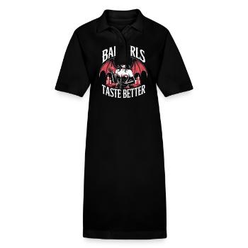 Les mauvaises filles ont meilleur goût ! Gothique Gothique Emo Baddie - Robe polo bio PAIGER Stanley/Stella Femme - noir - Devant