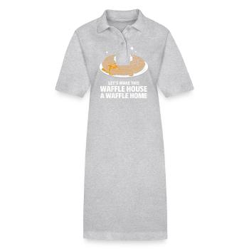 Waffeln Frühstück Süßigkeiten - Stanley/Stella Frauen Bio-Polokleid PAIGER - Schwarz - Vorne