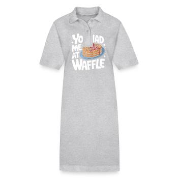 Waffeln Frühstück Süßigkeiten - Stanley/Stella Frauen Bio-Polokleid PAIGER - Schwarz - Vorne