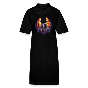 Gruseliges Halloween-partykostüm Voodoo-priester - Stanley/Stella PAIGER Organic Women’s Polo Dress - black - Front