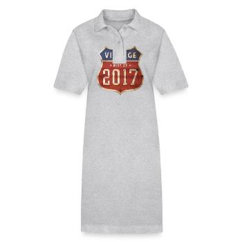 17 Years Old Vintage 2017 Limited Edition 7th - Stanley/Stella PAIGER Organic Women’s Polo Dress - black - Front