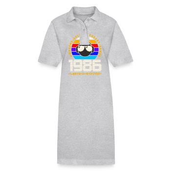 1986 - Stanley/Stella PAIGER Organic Women’s Polo Dress - black - Front