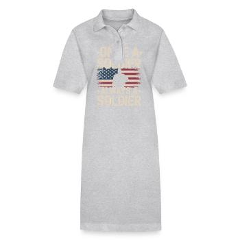 Soldat militaire vétéran - Robe polo bio PAIGER Stanley/Stella Femme - noir - Devant