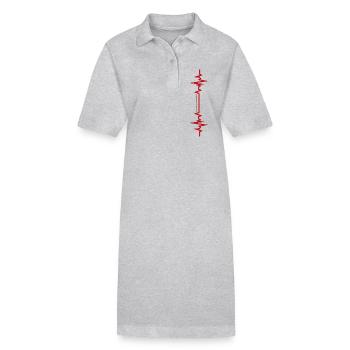 Flûte battement de coeur idée Cadeau flûtiste - Robe polo bio PAIGER Stanley/Stella Femme - noir - Devant