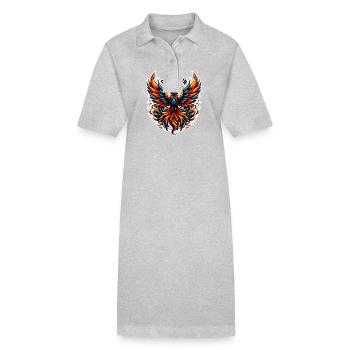 Rise Again - Illustration de Phénix - Robe polo bio PAIGER Stanley/Stella Femme - noir - Devant
