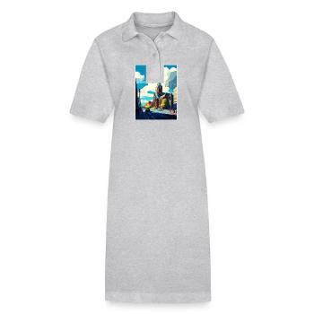 Belfast Irland Vintage Reiseposter WPA Souvenir - Stanley/Stella Frauen Bio-Polokleid PAIGER - Schwarz - Vorne