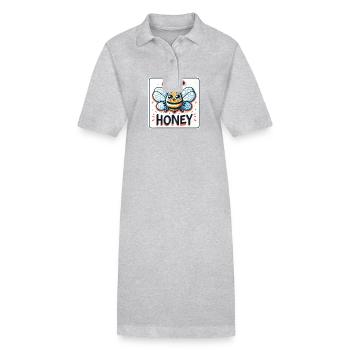 Oh Honey - Bees Illustration - Stanley/Stella PAIGER Organic Women’s Polo Dress - black - Front