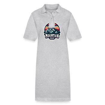 Mountain High - Berg Illustration - Stanley/Stella PAIGER Organic Women’s Polo Dress - black - Front