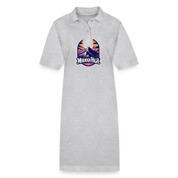 Mountain High - Berg Illustration - Stanley/Stella PAIGER Organic Women’s Polo Dress - black - Front