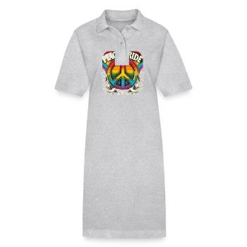 LGBT Pride Month Peace & Pride Design - Stanley/Stella Frauen Bio-Polokleid PAIGER - Schwarz - Vorne