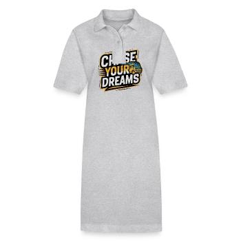 RV Caravan Saying Chase Your Dreams Holiday - Stanley/Stella PAIGER Organic Women’s Polo Dress - black - Front