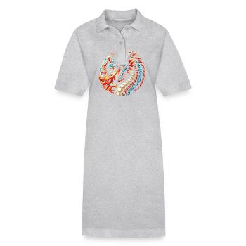 Colorful Fire Dragon - Stanley/Stella PAIGER Organic Women’s Polo Dress - black - Front