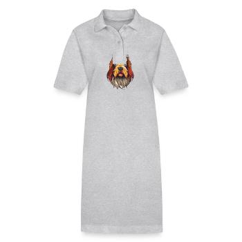 Spinoni Italiani Dog Breed Watercolor Cartoon Kawa - Stanley/Stella PAIGER Organic Women’s Polo Dress - black - Front