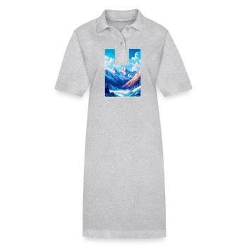 Zugspitze Germany Vintage Travel Poster Souvenir - Stanley/Stella PAIGER Organic Women’s Polo Dress - black - Front