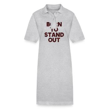 Né pour se démarquer en disant une citation - Robe polo bio PAIGER Stanley/Stella Femme - noir - Devant