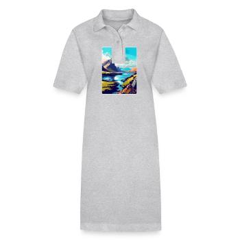 Île de Skye Écosse Royaume-Uni Affiche de voyage souvenir - Robe polo bio PAIGER Stanley/Stella Femme - noir - Devant