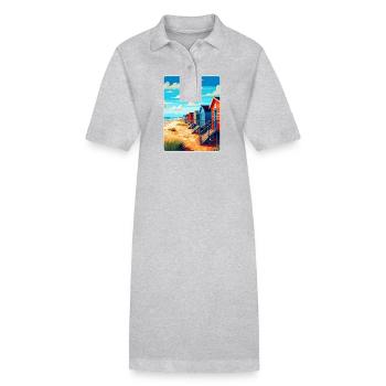 Wells Next To Sea England Uk Reiseposter WPA - Stanley/Stella Frauen Bio-Polokleid PAIGER - Schwarz - Vorne