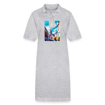 Truro, Angleterre, Royaume-Uni, Affiche de voyage vintage Art mural - Robe polo bio PAIGER Stanley/Stella Femme - noir - Devant