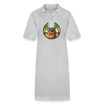 Pferd Lustig Cartoon Sommer Strand Sonnenbrille Cool - Stanley/Stella Frauen Bio-Polokleid PAIGER - Schwarz - Vorne