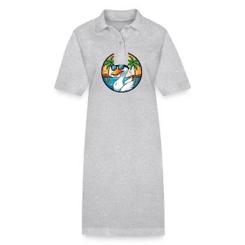 Schwan Lustige Cartoon Sommer Strand Sonnenbrille Aufkleber - Stanley/Stella Frauen Bio-Polokleid PAIGER - Schwarz - Vorne
