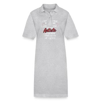 Prinzessin und Künstlerin, ich schaffe es! - Stanley/Stella Frauen Bio-Polokleid PAIGER - Schwarz - Vorne