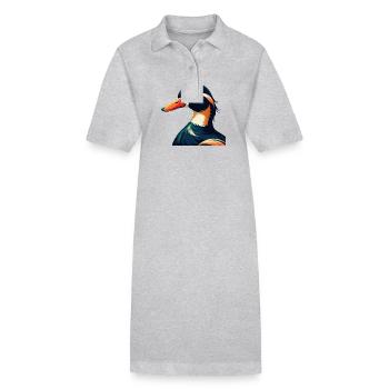 Canard Dessin Animé Personnage Animal De Compagnie Coloré - Robe polo bio PAIGER Stanley/Stella Femme - noir - Devant