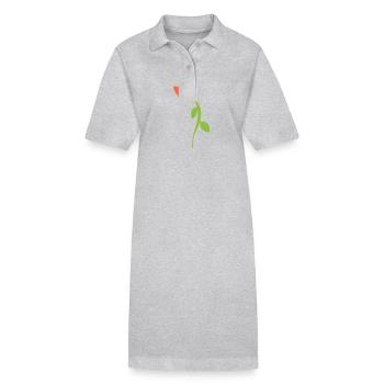 Blume Symbol Blüte Pflanze rote rose - Stanley/Stella Frauen Bio-Polokleid PAIGER - Schwarz - Vorne