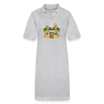 Antelope Funny Cartoon Summer Beach Sunglasses - Stanley/Stella PAIGER Organic Women’s Polo Dress - black - Front