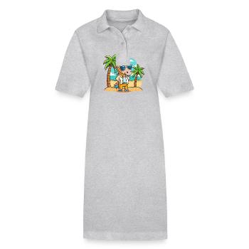 Pferd Lustige Cartoon Sommer Strand Sonnenbrille - Stanley/Stella Frauen Bio-Polokleid PAIGER - Schwarz - Vorne
