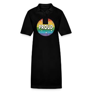 LGBTQ Proud - Stanley/Stella Frauen Bio-Polokleid PAIGER - Schwarz - Vorne