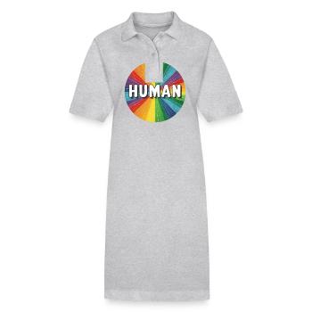 LGBTQ Human - Stanley/Stella PAIGER Organic Women’s Polo Dress - black - Front