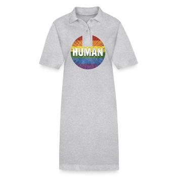 LGBTQ Human - Stanley/Stella PAIGER Organic Women’s Polo Dress - black - Front