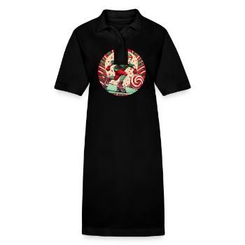 Weihnachtself-inline-skating - Stanley/Stella Frauen Bio-Polokleid PAIGER - Schwarz - Vorne