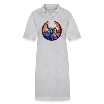 Gruseliges Halloween-party-kostüm, Zombie-paar - Stanley/Stella PAIGER Organic Women’s Polo Dress - black - Front