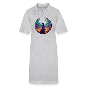 Gruseliges Halloween-partykostüm Hexe - Stanley/Stella PAIGER Organic Women’s Polo Dress - black - Front