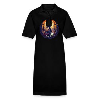 Gruseliges Halloween-partykostüm Hexe - Stanley/Stella PAIGER Organic Women’s Polo Dress - black - Front