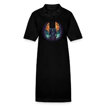 Gruseliges Halloween-partykostüm Waldhexe - Stanley/Stella PAIGER Organic Women’s Polo Dress - black - Front