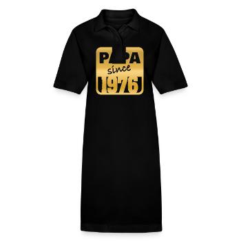 1976 - Stanley/Stella PAIGER Organic Women’s Polo Dress - black - Front