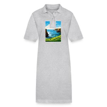 North Coast 500 Scotland Voyage Poster Souvenir - Robe polo bio PAIGER Stanley/Stella Femme - noir - Devant