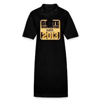 Geburt 2013 - Stanley/Stella Frauen Bio-Polokleid PAIGER - Schwarz - Vorne