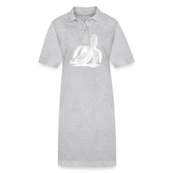 Striptease Banana Drawing Ink Style - Stanley/Stella PAIGER Organic Women’s Polo Dress - black - Front
