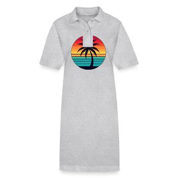 Palm Sunrise2 - Robe polo bio PAIGER Stanley/Stella Femme - noir - Devant