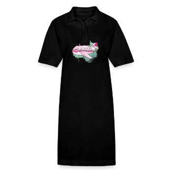 Avion - Robe polo bio PAIGER Stanley/Stella Femme - noir - Devant