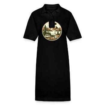 Nature & Adventure – Idyllic Camping Motif - Stanley/Stella PAIGER Organic Women’s Polo Dress - black - Front
