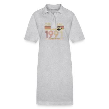 1991 - Stanley/Stella PAIGER Organic Women’s Polo Dress - black - Front