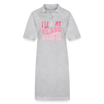 Teachers Valentine Day - I Love My Class A Latte - Robe polo bio PAIGER Stanley/Stella Femme - noir - Devant