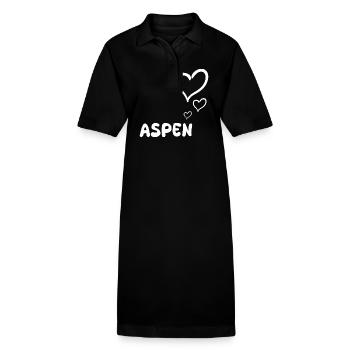 Aspen - Stanley/Stella Frauen Bio-Polokleid PAIGER - Schwarz - Vorne