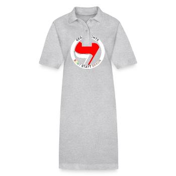 Antifa - Colorful instead of brown - white ring - Stanley/Stella PAIGER Organic Women’s Polo Dress - black - Front