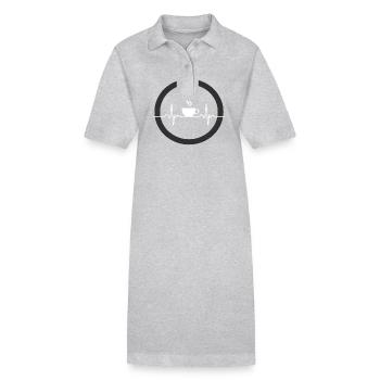 Kaffee Herzschlag - Stanley/Stella Frauen Bio-Polokleid PAIGER - Schwarz - Vorne